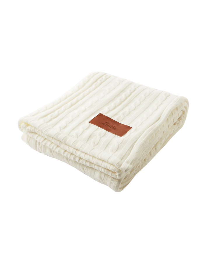 Cable Knit Sherpa Throw
