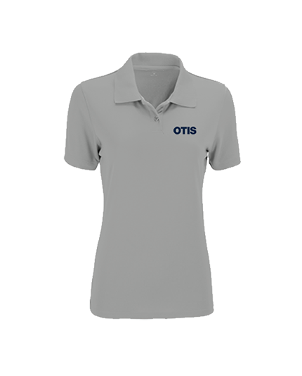 Ladies Solid Mesh Tech Polo