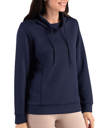 Ladies Recycled High Collar Pullover Sweatshirt