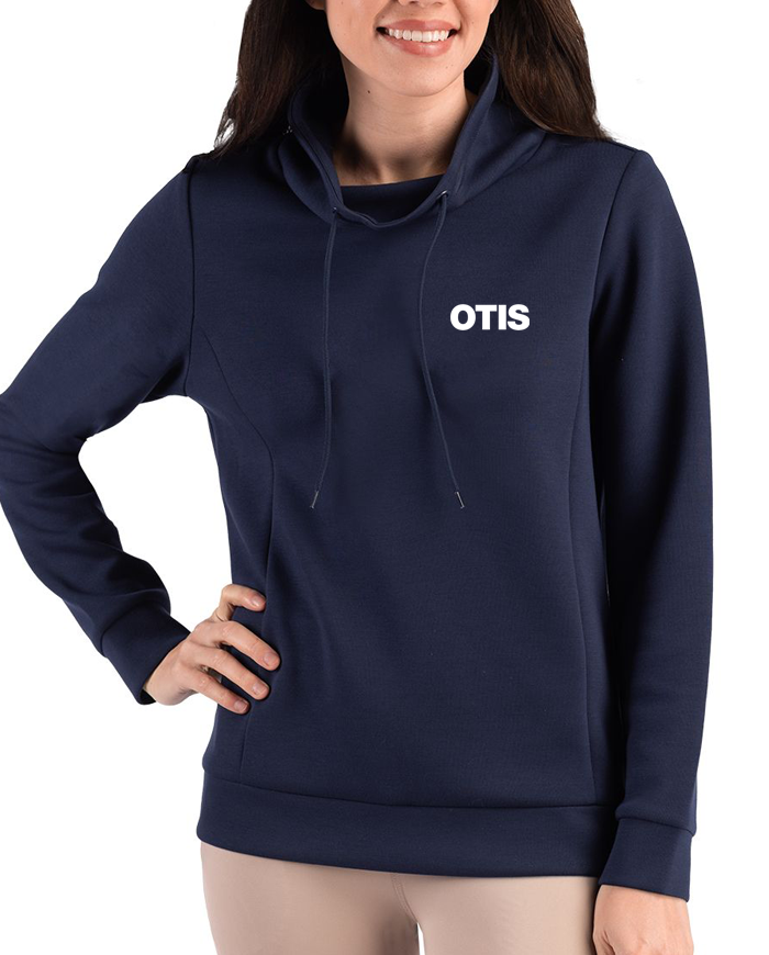 Ladies Recycled High Collar Pullover Sweatshirt