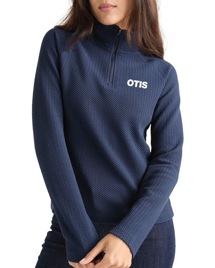 Ladies Textured Quarter Zip Pullover