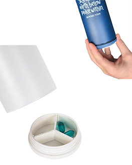 24 oz. Vacuum Water Bottle with compartment