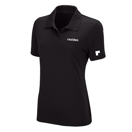 Ladies Solid Mesh Tech Polo