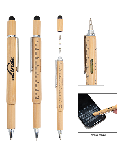 Bamboo Multi-Function Tool Pen