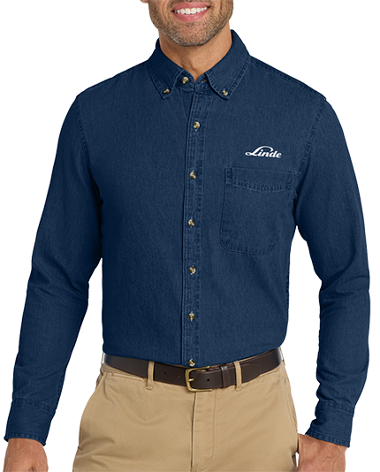 Men’s PORT & Co  Long Sleeve Denim Shirt