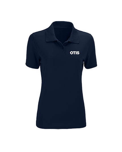 Ladies Solid Mesh Tech Polo