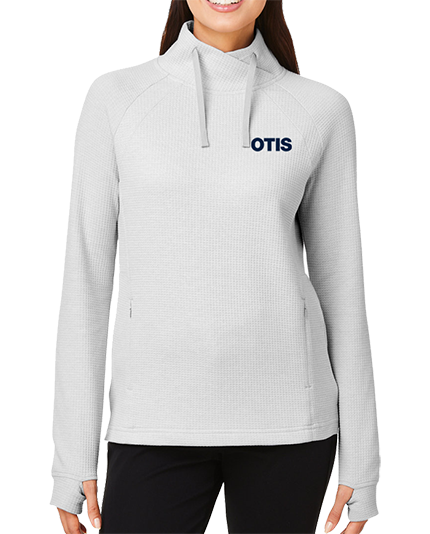 Ladies Waffle Pullover