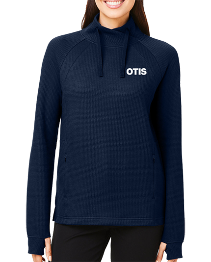 Ladies Waffle Pullover
