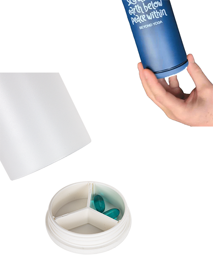 24 oz. Vacuum Water Bottle with compartment