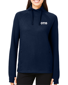 Ladies Waffle Pullover